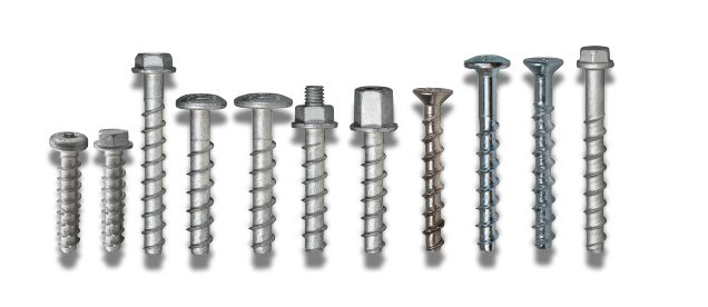 Stainless steel concrete clearance screws